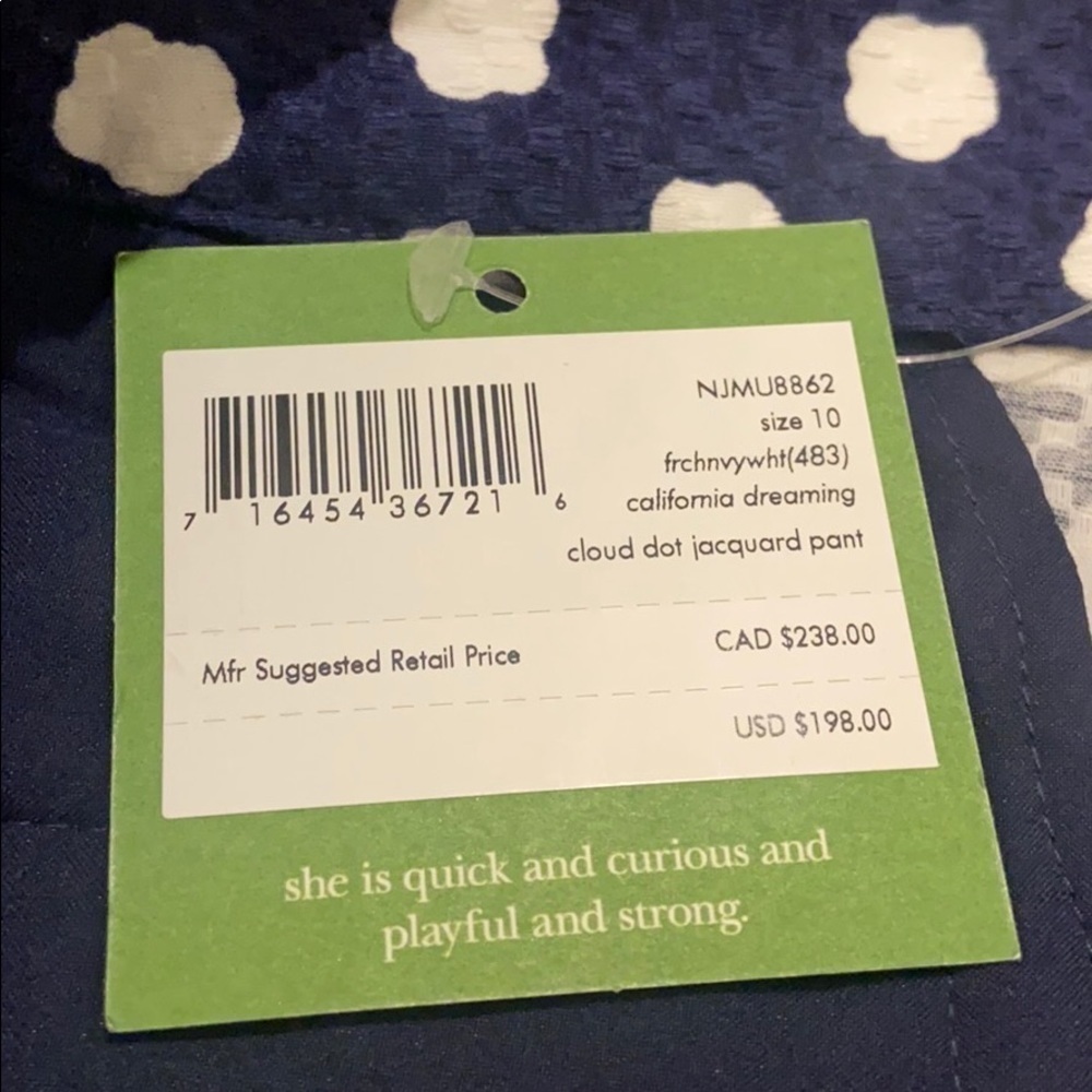 Kate Spade cloud dot jacquard pant - Picture 7 of 8